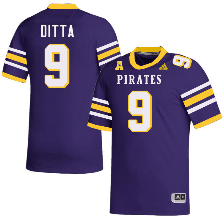 #9 Chaston Ditta ECU Jersey,East Carolina Pirates #9 Chaston Ditta Jersey Youth College-Purple
